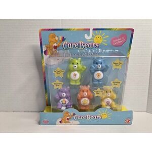 Care Bears Set Of 5 Figurines Approx. 2.25" Tall 2003 Play Along Set BOX WEAR